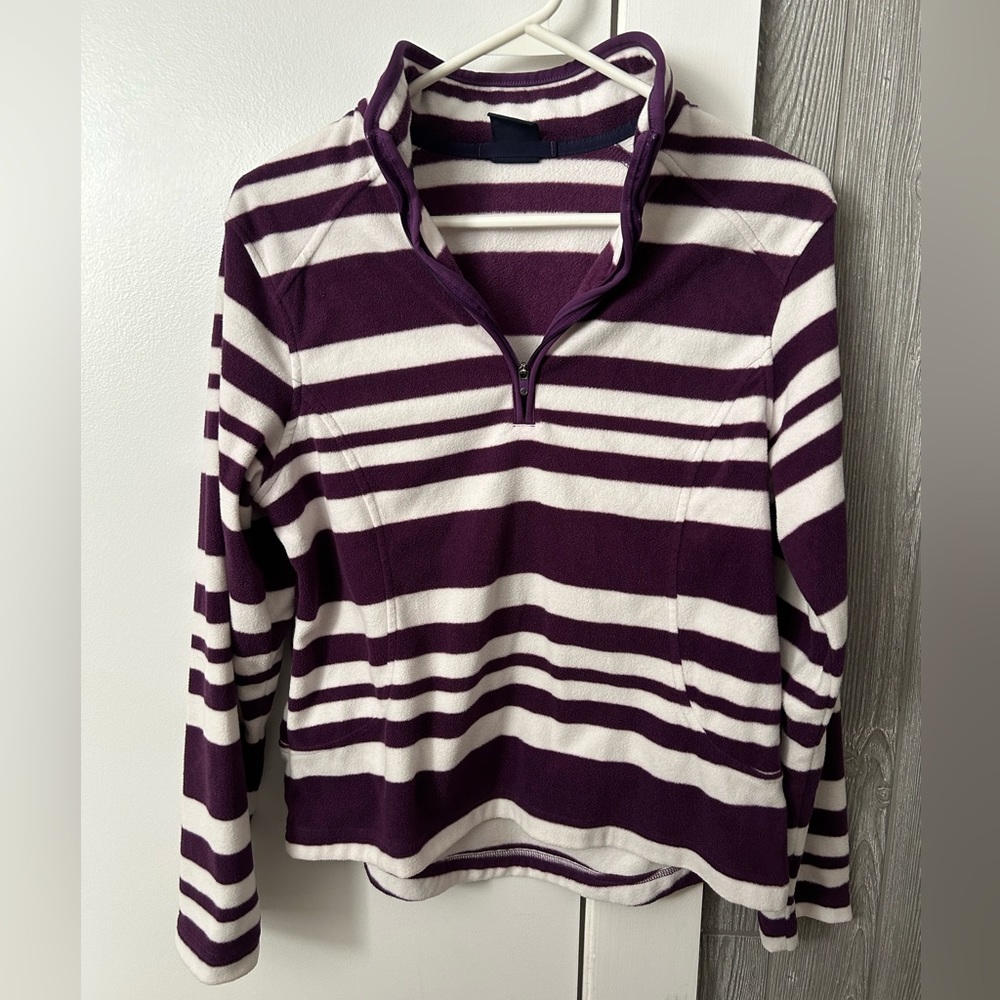 Lands End size small purple stripe pullover